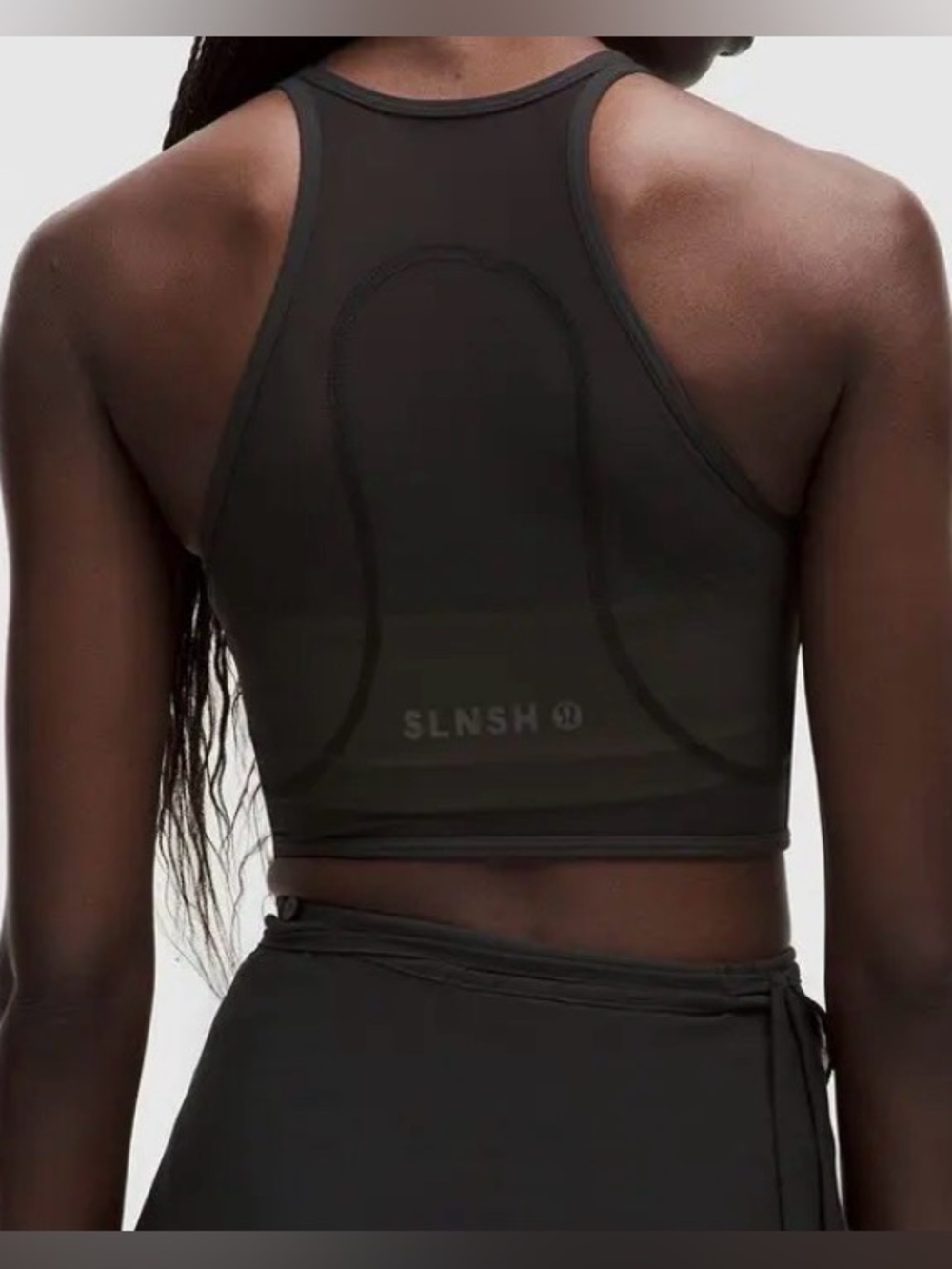 Lululemon Mesh Cross-Front Cropped Tank Top B/C Cup *SLNSH Collection